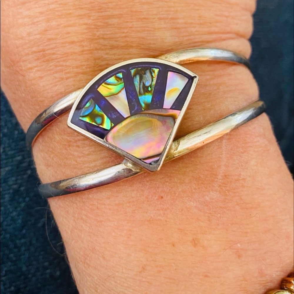 Sterling Silver genuine Abalone bracelet